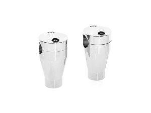 3in. Round Top Risers - Chrome. Fits 1in. Handlebar.