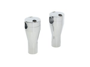 4in. Round Top Risers - Chrome. Fits 1in. Handlebar.