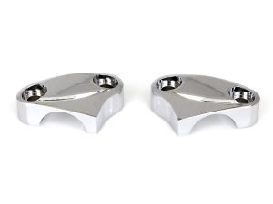 2 Piece Handle Bar Top Riser Clamps - Chrome.