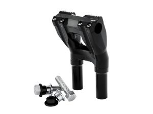 8in. Kickback x 1in. Clamp Isolated Riser Kit - Black.
