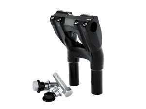 8in. Kickback x 1-1/8in. Clamp Isolated Riser Kit - Black.