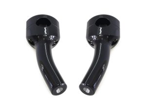5.5in. Pullback Two Piece Riser Kit - Gloss Black. Fits 1.25in. Handlebar.