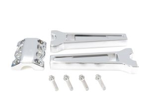 8in. Straight Performance Risers for 1-1/4in. Bars - Chrome.