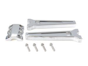 10in. Straight Performance Risers for 1-1/4in. Bars - Chrome.