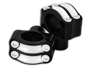 1-1/2in. Tall Nostalgia Risers - Black Contrast Cut. Fits 1-1/4in. Handlebar.