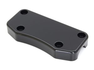 Handlebar Smooth Top Clamp with Exposed Bolts - Gloss Black.
