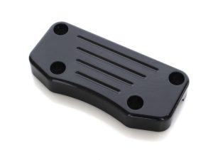 Handlebar Milled Top Clamp with Exposed Bolts - Gloss Black.