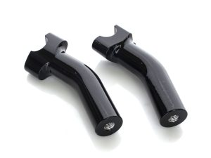 5-1/2in. Pullback Risers with 1-1/4in. Thick Base - Gloss Black. Fits 1in. Handlebar.