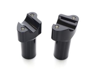3-1/2in. Tall Risers with 1-1/4in. Thick Base - Gloss Black. Fits 1in. Handlebar.