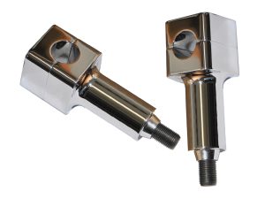 4in. Tall Springer Risers - Chrome. Fits FXSTS & FLSTS with 1in. Handlebars.