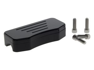 Handlebar Milled Top Clamp with Hidden Bolts - Gloss Black.