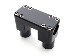3in. Tall Savage Risers with Top Clamp - Gloss Black. Fits 1-1/4in. Handlebar.