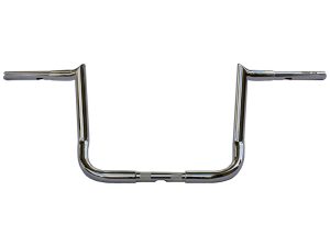 12in. x 1-1/4in. Chubby Bagger Hooked Ape Hanger Handlebar - Chrome. Fits Ultra and Street Glide Models 1996up