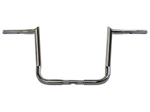 14in. x 1-1/4in. Chubby Bagger Hooked Ape Hanger Handlebar - Chrome. Fits Ultra and Street Glide Models 1996up