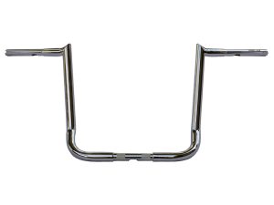 16in. x 1-1/4in. Chubby Bagger Hooked Ape Hanger Handlebar - Chrome. Fits Ultra and Street Glide Models 1996up