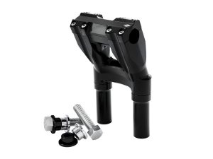 8in. Kickback x 1-1/8in. Clamp Isolated Riser Kit - Black. Fits Indian Cruiser 2022up.